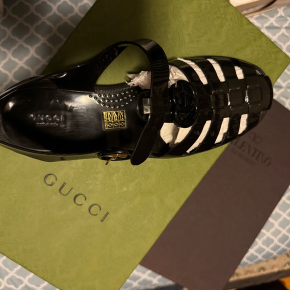 Gucci Black Jelly Sandals for Women - Picture 1 of 2